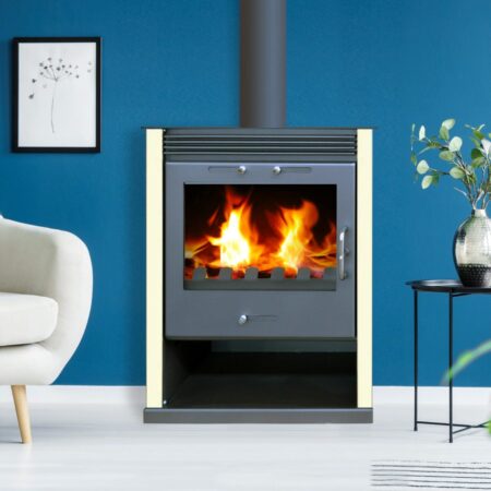 Estufa de leña - BELLEZA RUBIN Marfil - 13kW