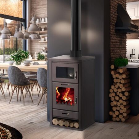 Estufa de leña con horno - BELLEZA DELUXE F - 11kW