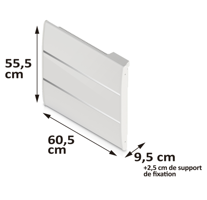Radiador eléctrico cerámico 1000 W HJM Evelyn II horizontal blanco - Imagen 6