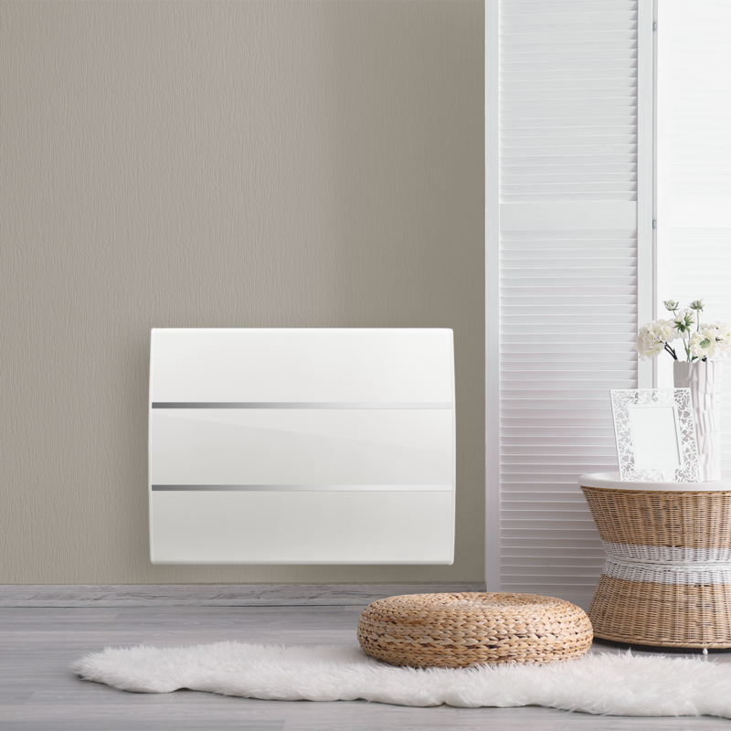 Radiador eléctrico cerámico 1000 W HJM Evelyn II horizontal blanco - Imagen 2